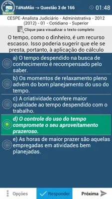 TáNaMão Free Questões de Concursos android App screenshot 9