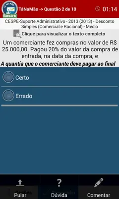 TáNaMão Free Questões de Concursos android App screenshot 8